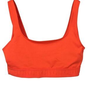 🆕VS PINK Electric Orange Ultimate Sports Bra SZ L